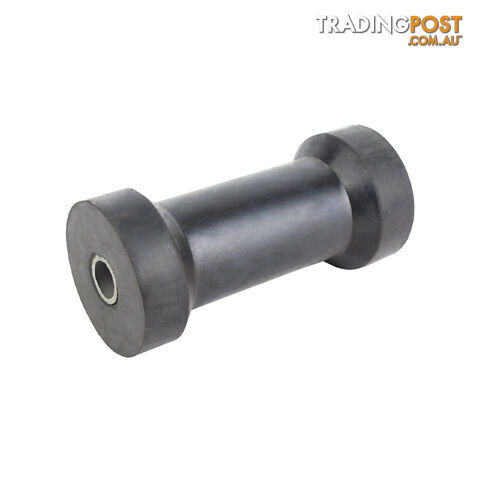 RUBBER ROLLER KEEL ROLLER 6&#8243; 20MM BORE BLACK BRR620