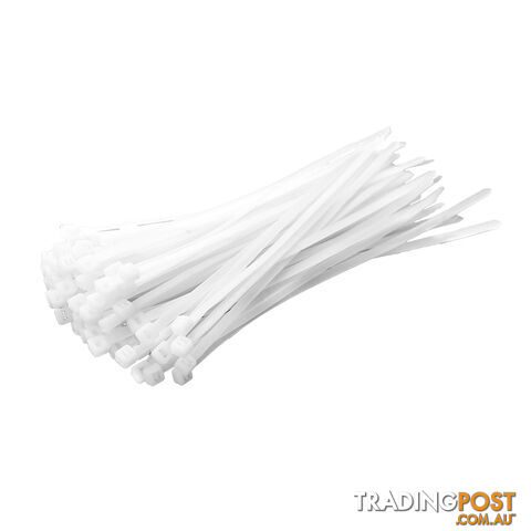 WHITE PLASTIC CABLE TIES PCT