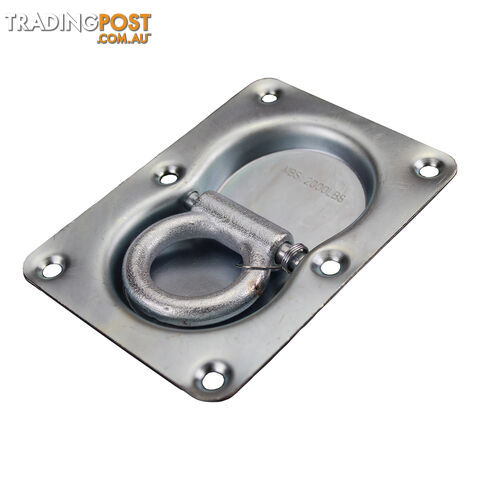 DOUBLE LASHING RING TIE DOWN POINT 105 X 145MM WITH DRAIN HOLES LRZ105145