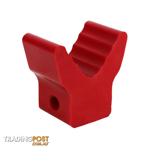 POLY SOFT V BLOCK 2&#8243; 12MM BORE 50MM BASE RED VBPS2