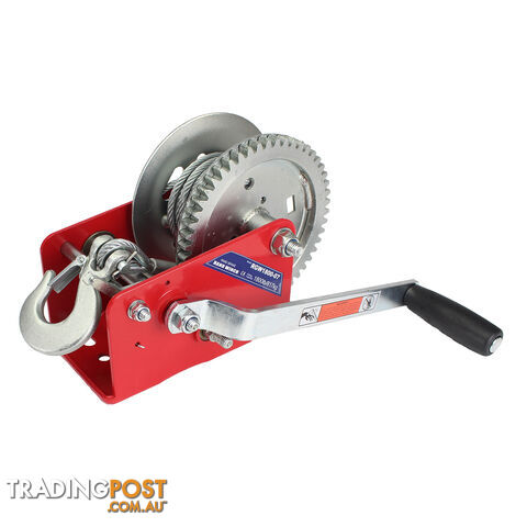 HAND WINCH 1800LBS (817KG) TWO SPEED 10M CABLE HBW1800C
