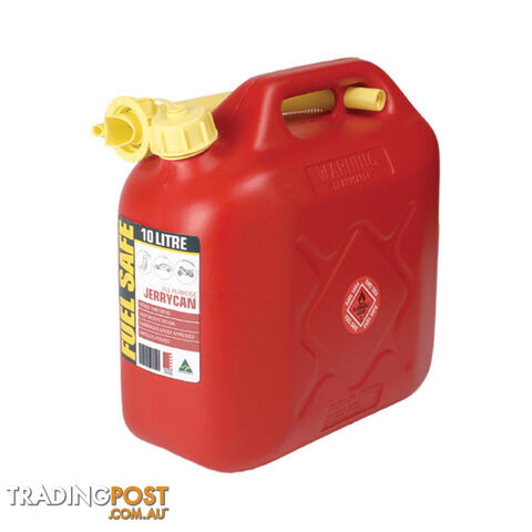 FUEL SAFE ALL-PURPOSE PLASTIC 10L FUEL CAN. FC10R 800-02410