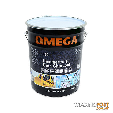 OMEGA PREMIUM HAMMERTONE PAINT DARK CHARCOAL 20L PHDC20