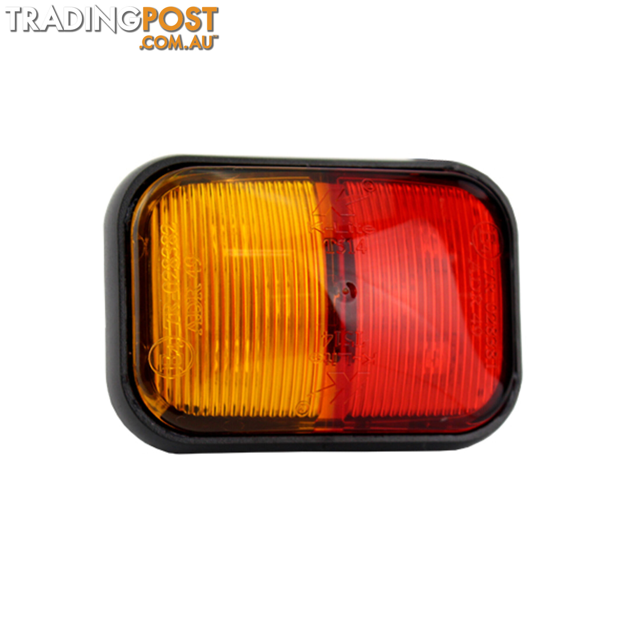 LED JUMBO SIDE MARKER 66 X 46MM M/VOLT RED/AMBER LED6647