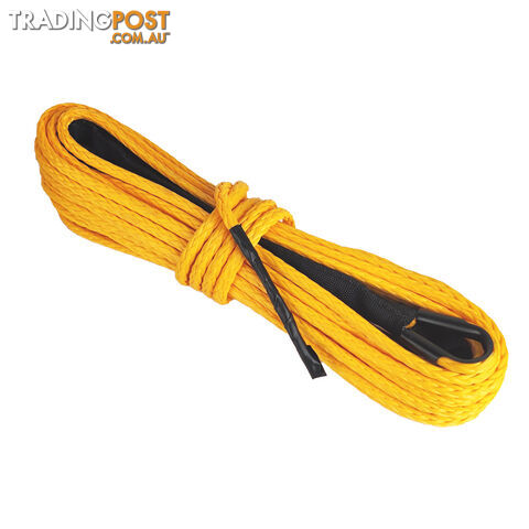 ELECTRIC WINCH SYNTHETIC ROPE 12.2M X 4.8MM THICK ORANGE EWSR12O3K