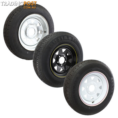 TRAILER 14&#8243; WHEELS RIM AND TYRE FITTED WRT14