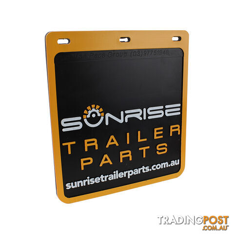 SUNRISE UNIVERSAL ORANGE MUDFLAP FOR TRAILERS, CARAVANS MFSO