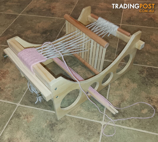 Rigid Heddle weaving loom frame with shuttle, locally handmade
