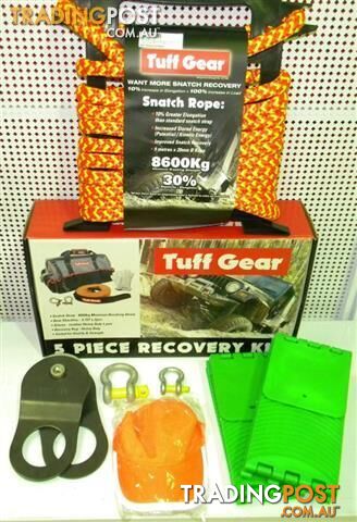 MEGA 11 PCE TUFF GEAR 4X4 4WD RECOVERY KIT USE WITH WINCH EVERYTHING YOU NEED