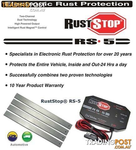 RUST STOP ELECTRONIC RUST PROTECTION TEN YEAR WARRANTY 4X4 4WD CARS