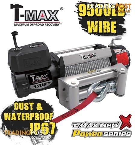 NEW TMAX 9500LB POWER SERIES 12V WINCH TMAHEW9500  WIRE WATER PROOF 4X4 TUFF