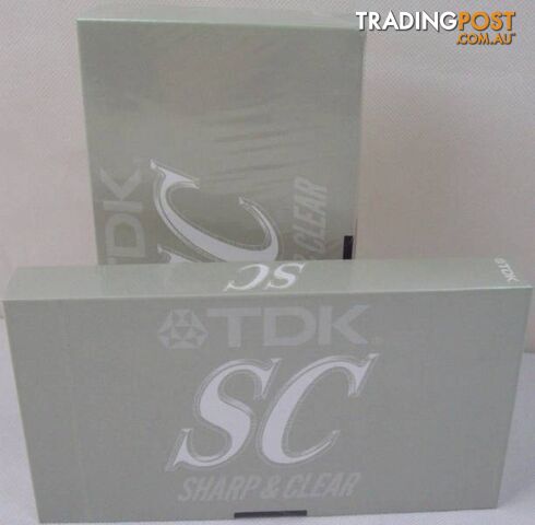 2 x Blank Brand New TDK SC VHS Media Tapes - 180min - PAL / SECAM