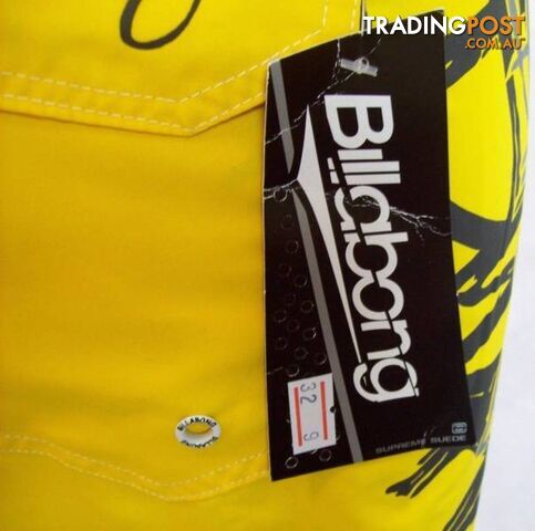 New Mens Billabong Boardshorts-Black & Yellow Casual Short Size32 - photo 3 of 3