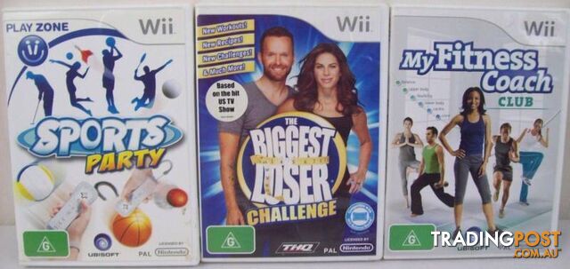 Nintendo Wii The Biggest Loser + My Fitness Coach + Wii Sports