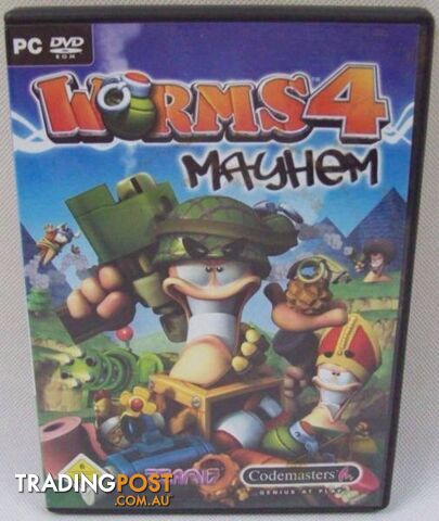 Complete Worms 4 Mayhem PC DVD Game Windows XP - 1 Disc + Manual