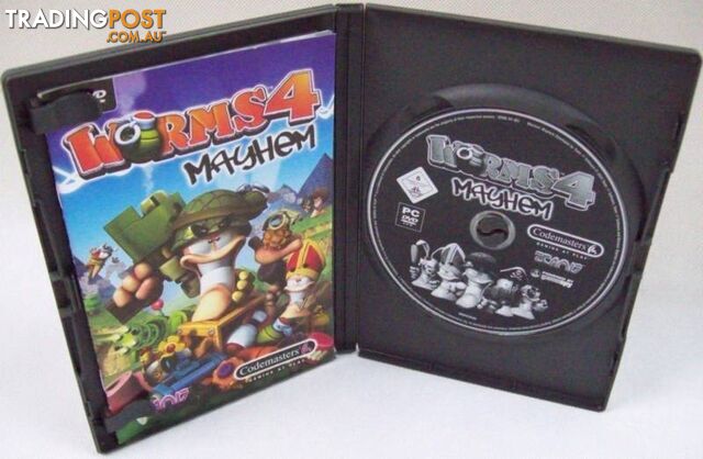 Complete Worms 4 Mayhem PC DVD Game Windows XP - 1 Disc + Manual - photo 3 of 3