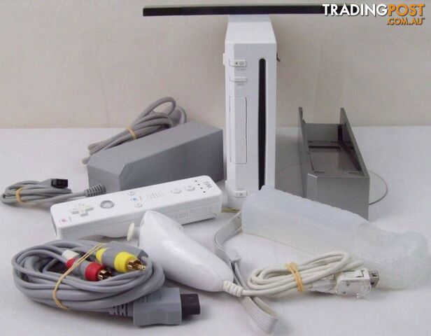 Nintendo Wii Console with Controller Nunchuck IR Bar Stand Wrist