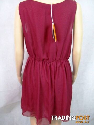 New Women's Ajoy Party Dress With Shoulder Ruffle - Red -Size 10 - photo 2 of 4