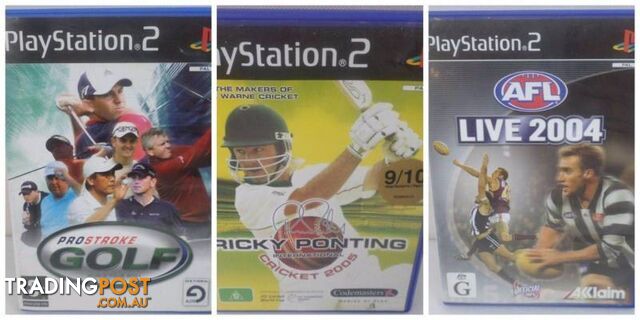 PS2 Games Bundle - Ricky Ponting International Cricket- ProStroke