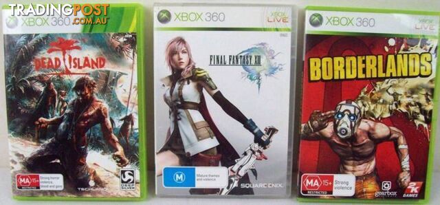 Xbox 360 Games Bundle Final Fantasy 13, Dead Island, Borderlands