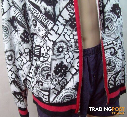 Graphic Printed Genuine Jet Pilot Zip Up Hoodie Jacket Mens Large - photo 5 of 8