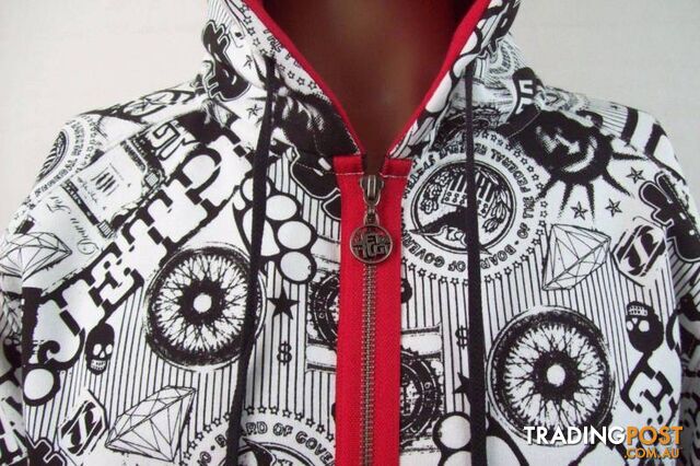 Graphic Printed Genuine Jet Pilot Zip Up Hoodie Jacket Mens Large - photo 3 of 8
