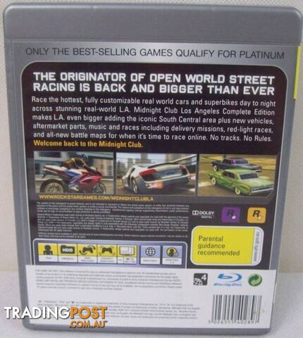 Playstation 3 PS3 Games Bundle - Skate 3 plus Midnight Club LA - photo 4 of 8