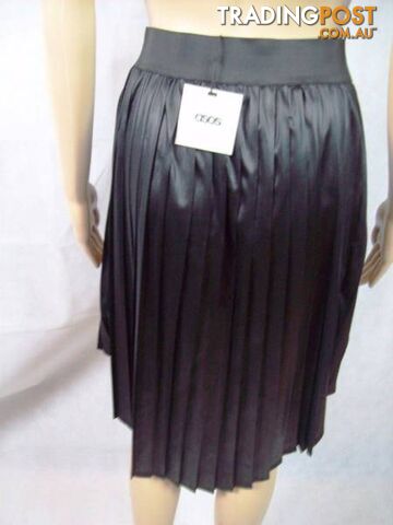 New Asos Evening Pleeted Skirt With Band Waist Black Dress Size12 - photo 3 of 4