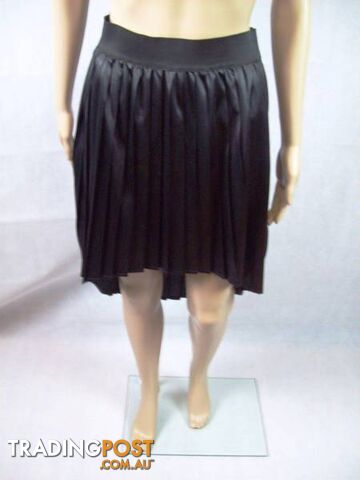 New Asos Evening Pleeted Skirt With Band Waist Black Dress Size12 - photo 2 of 4