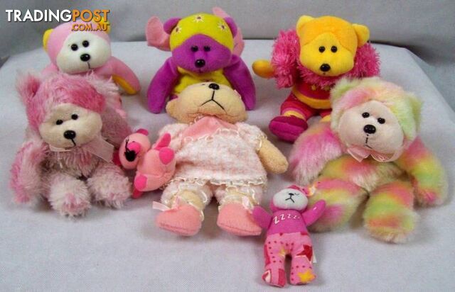 Soft Cuddly Pink and Pretty Themed Beanbag Toys by Beanie Kids
