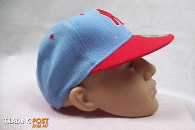 New Era NY New York Yankees Baseball Cap 59FIFTY Pale Blue/Red S7 - photo 2 of 9