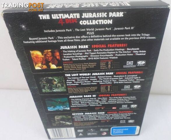 Jurassic Park The Ultimate DVD Collection - 4 Movies on Four Disc - photo 2 of 8