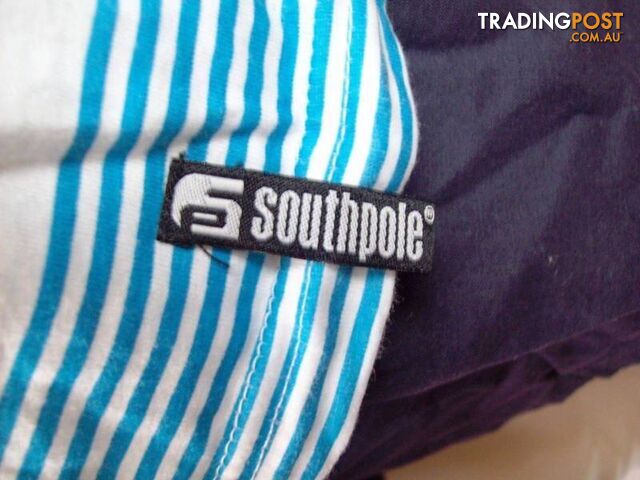 New Men's Southpole T-Shirt - Horizontal Blue&White Stripe Large - photo 4 of 4