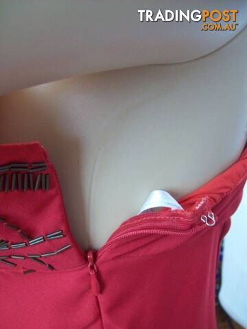 New Women's Ladakh Spaghetti Strap Short Dress - Red - Size 12 - photo 5 of 5