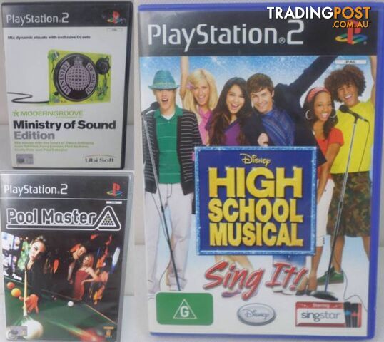 Playstation 2 Game - Pool Master, Moderngroove, HSM sing it