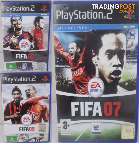Playstation 2 PS2 Game - FIFA 08, FIFA 07 and FIFA 09 - PAL