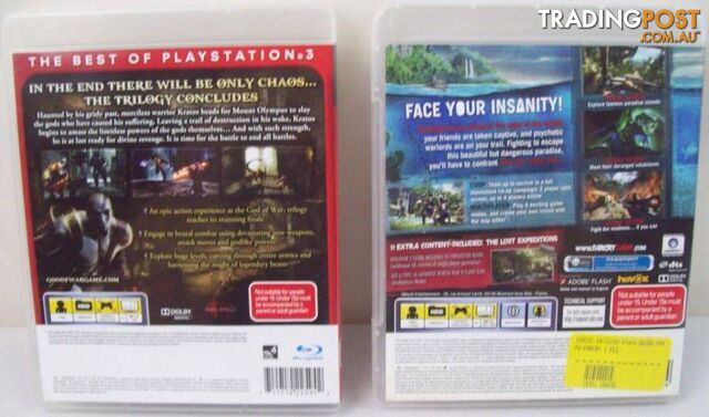 Playstation 3 PS3 Games Bundle FarCry Far Cry 3 plus God Of War 3 - photo 2 of 8