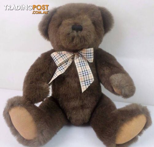 Playful Plush Large Teddy Bear - Brown with Ribbon Tie