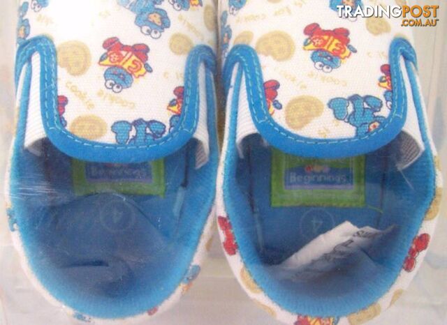 Sesame Street Beginnings Cookie Monster Infant Shoes Size 4 - photo 4 of 5