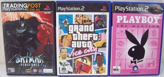 Playstation 2 PS2 Game Pack Playboy + Grand Theft Auto + Batman