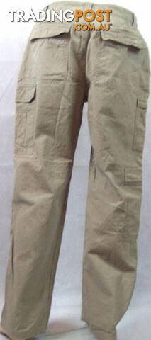 Mens Hard Yakka Work Cargo Pants - Khaki Brown Trousers Size 87R - photo 5 of 5