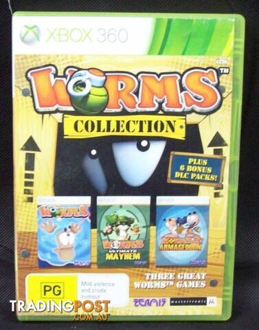 Extremely Rare Xbox 360 Game - Worms Collection (PAL)