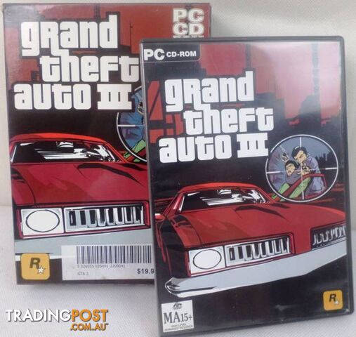 Complete Grand Theft Auto GTA 3 - 1 Disc + Manual + Map - PC CD