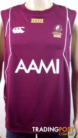 Mens Queensland State Of Origin Rugby Sleeveless T-Shirt Jersey L