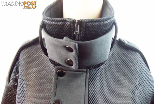 Womens Cameo Black Motorcycle Stylish Medium Mesh Stud Jacket - photo 5 of 9