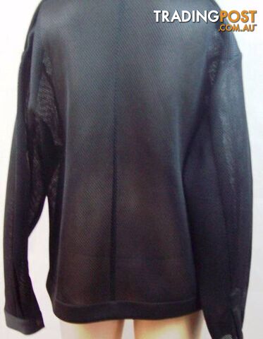 Womens Cameo Black Motorcycle Stylish Medium Mesh Stud Jacket - photo 3 of 9