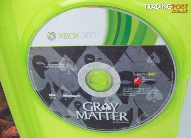 Xbox 360 Game - Gray Matter by Jane Jensen - Mystery Game PAL - photo 5 of 5