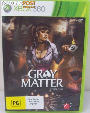 Xbox 360 Game - Gray Matter by Jane Jensen - Mystery Game PAL