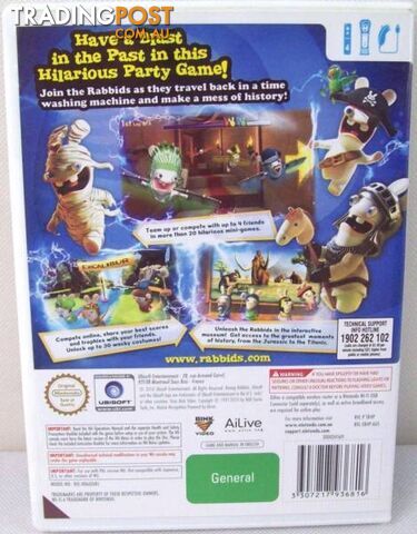 Nintendo Wii Game Perfect Condition Raving Rabbids Travel in Time - photo 2 of 3