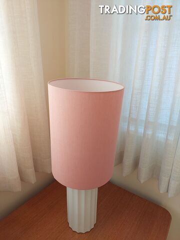 ATTRACTIVE ROSE COLOURED FABRIC COVERED LAMP SHADE ONLY -- $60 -- COLLECT IN MAROUBRA